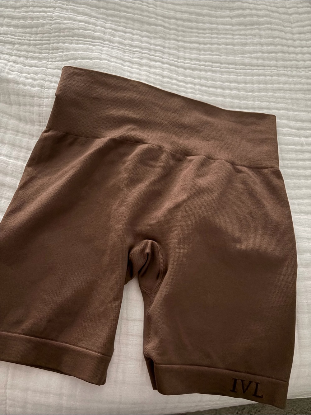IVL Brown High-Waist Bike Shorts